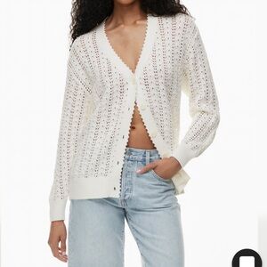 Aritzia reverence cardigan light birch size small